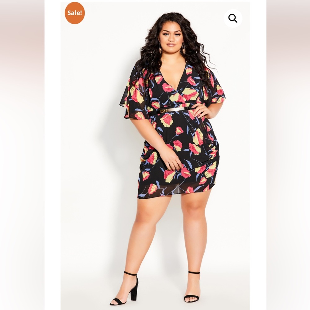 City Chic Vixen Belted Dress